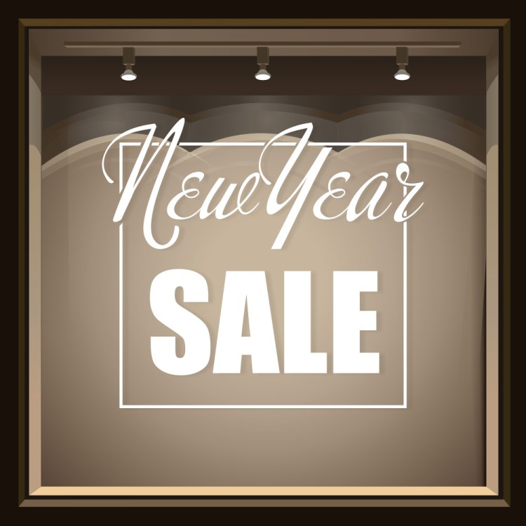 Αυτοκόλλητο Βιτρίνας White Sale